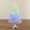 4ft. Fiber Optic Multicolor LED Lights White Pine Artificial Christmas Tree